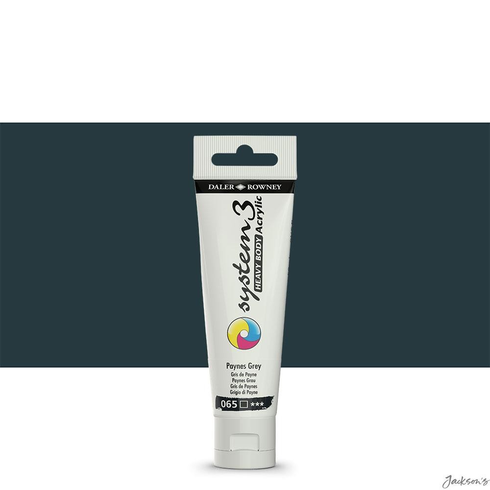 Daler-Rowney System3 Heavy Body Acrylic Paint 59ml Payne's Grey For Impasto