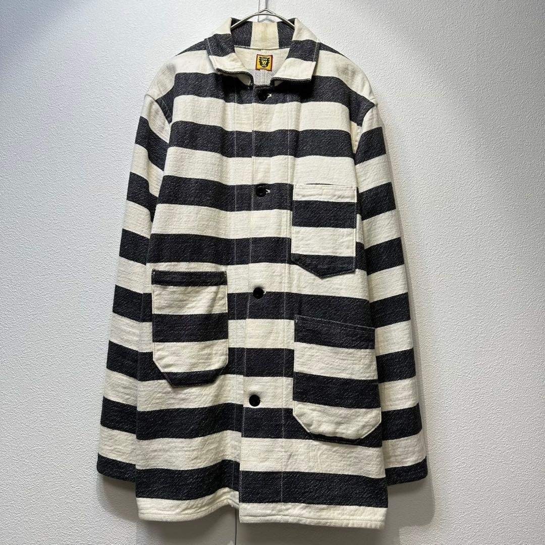 Human Made Prisoner Jacket Coverall Long Sleeve Cotton Border Design Used View 3