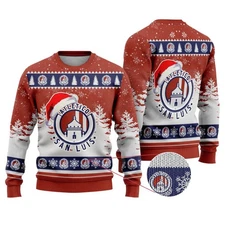 LIGA MX Atletico San Luis Special Christmas Ugly Sweater Design Fan Football 