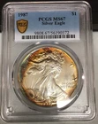 1987 $1 PCGS MS67 Silver Eagle (Toned) .999 Silver 1 OZT