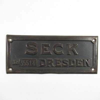 Uralt - SECK Dresden - Reklame / Firmen Schild
