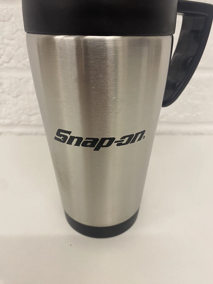 Snap On Tools Silver Thermal Travel Mug With Handle Xmas Gift New - Image 2 of 4