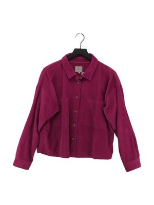 Fat Face Damen Shirt UK 18 Rosa 100% Baumwolle Langarm Kragen Basic