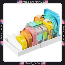 Lifewit Expandable Kitchen Lid Organizer with 8 Adjustable Dividers