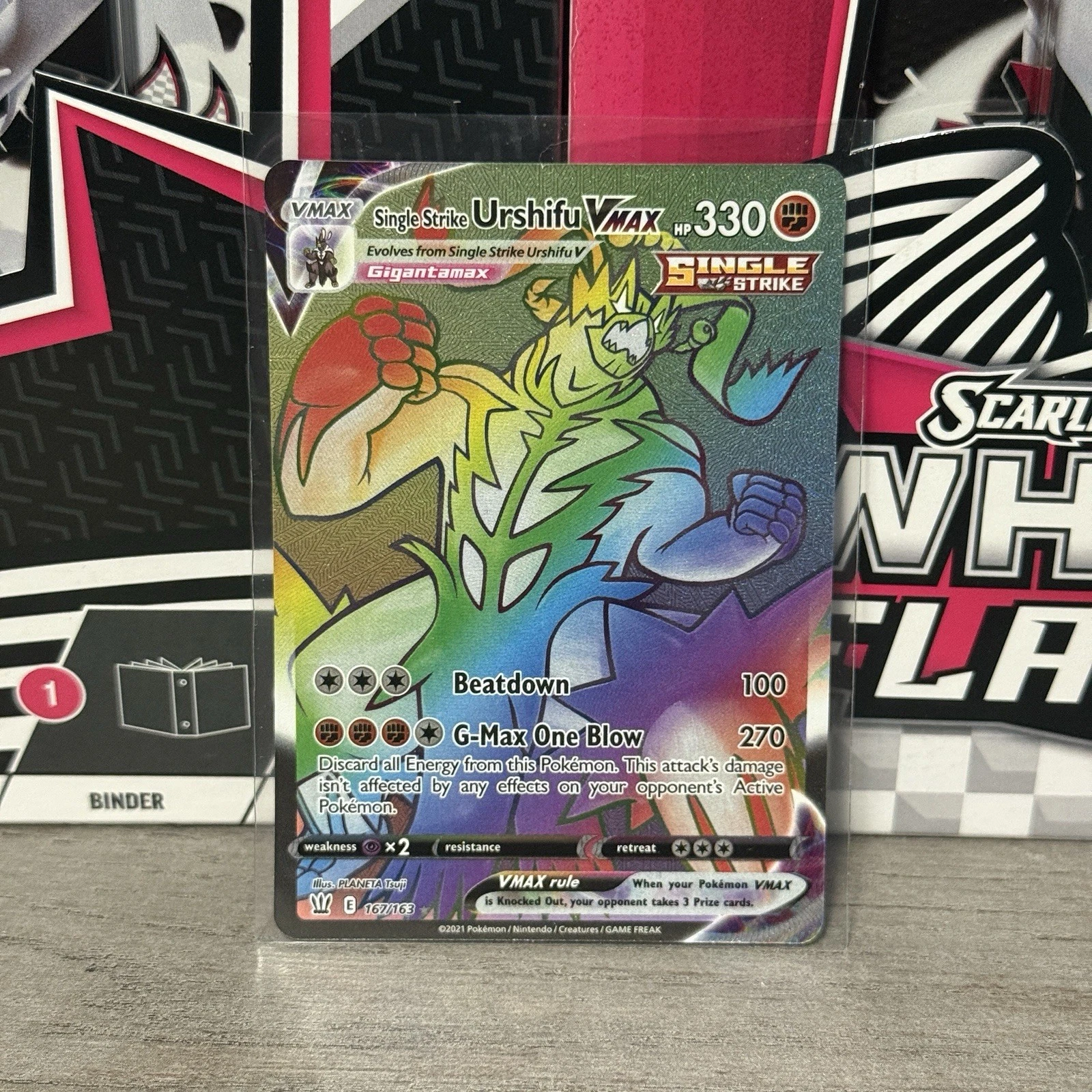 Single Strike Urshifu VMAX (Secret) NM 167/163 Battle Styles Pokemon