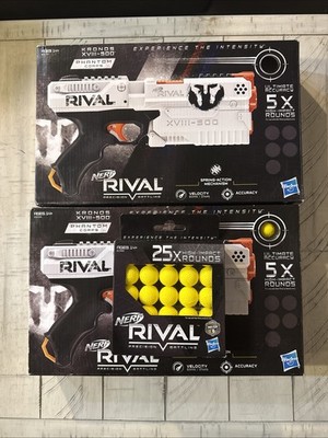 2 Nerf Rival Phantom Corps Kronos XVIII-500 Guns White Plus Extra 25 Rounds
