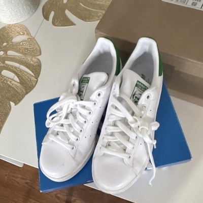 adidas Stan Smith Originals White Green Breathable Lace Up Sneakers Men's 7.5