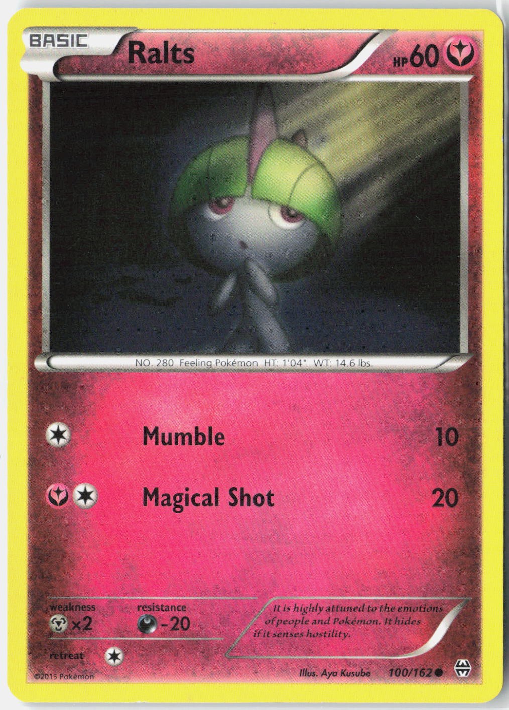 Ralts (100) XY - BREAKthrough 100/162 Pokemon Card