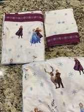 DISNEY PRINCESS 3 PC TWIN SHEET SET FROZEN ANNA ELSA