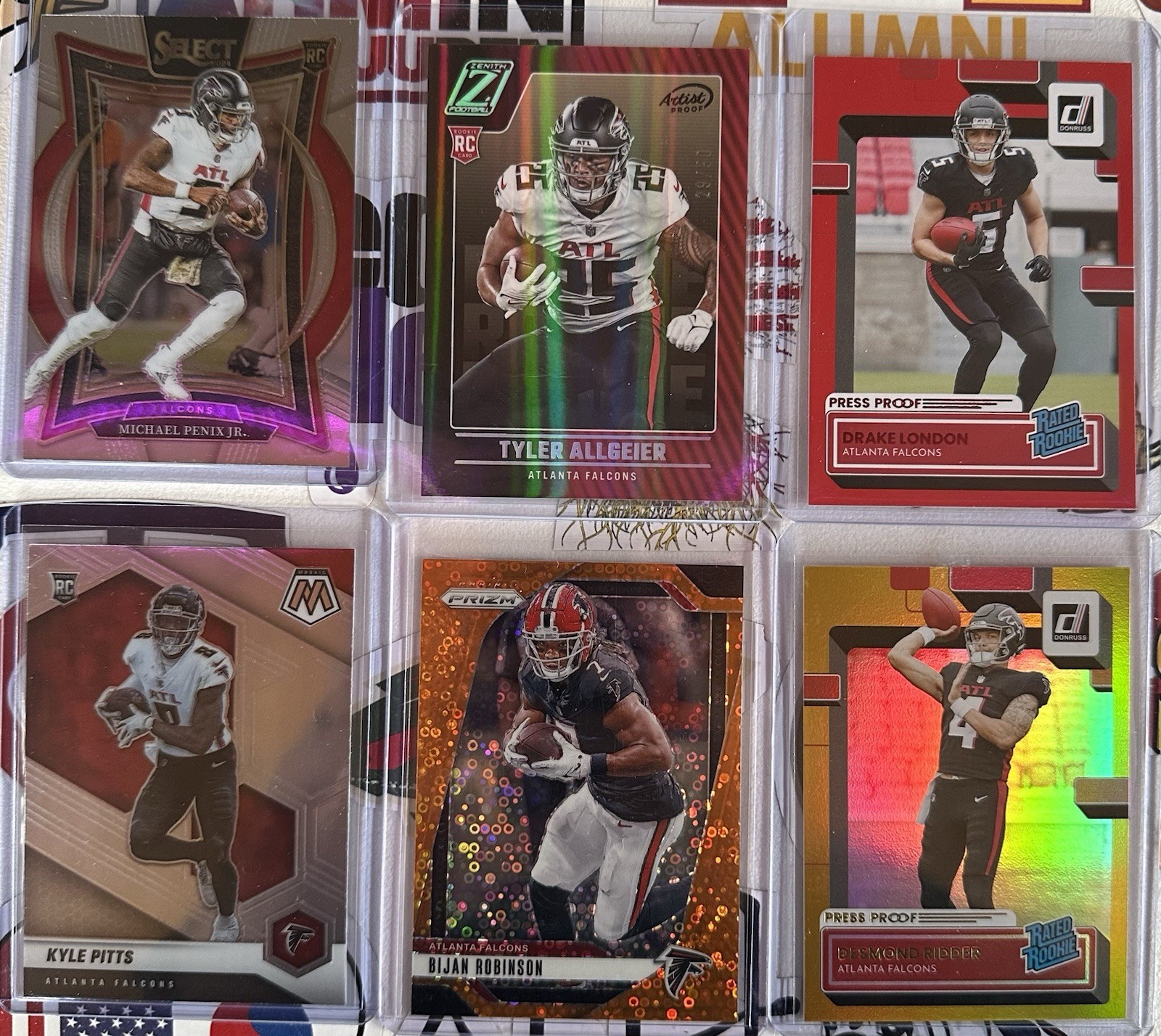 Atlanta Falcons Rookie Parallel Lot(12 cards) /50