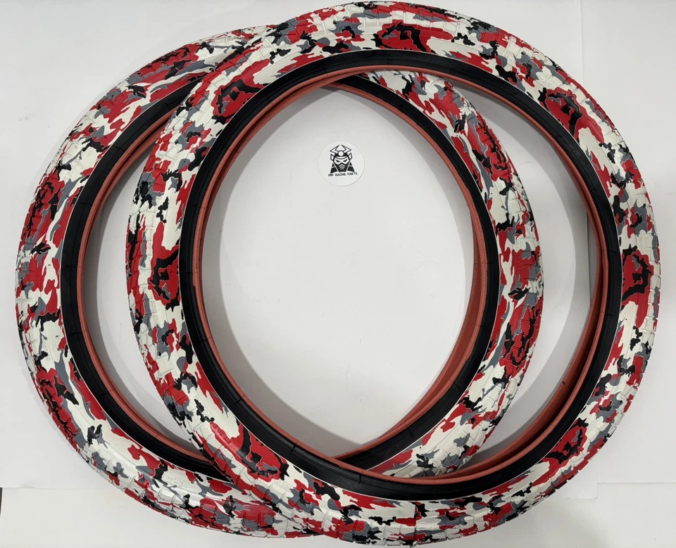 BMX 20 ZOLL FAHRRADREIFEN CAMO ROT 20 X 2,35