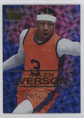 2021 Skybox Metal Universe Champions Star Sapphire 58/75 Allen Iverson HOF 7y2
