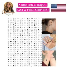28 Sheets 504 PCS Tiny Small Temporary Tattoos For Women Men Finger Hands, Ca...