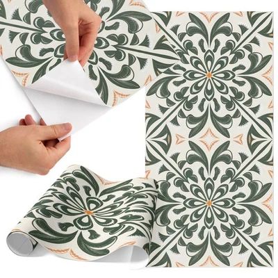 Klebefolie Für Türen Eine Harmonische Komposition Aus Floralen Formen 50x100 - Bild 1 von 4
