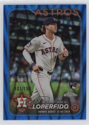 2024 Chrome Update Debut Blue RayWave Refractor Joey Loperfido Rookie RC 1pk2