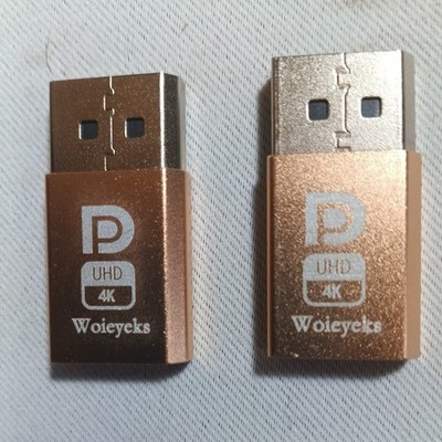 2x DP Virtual Display Adapter Displayport Dummy Plug Headless Ghost Emulator 