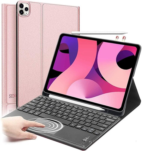 For iPad Air 4/5th Gen 10.9 Pro 11" 2022 Touchpad Keyboard Case w/Pencil Holder - Picture 3 of 42