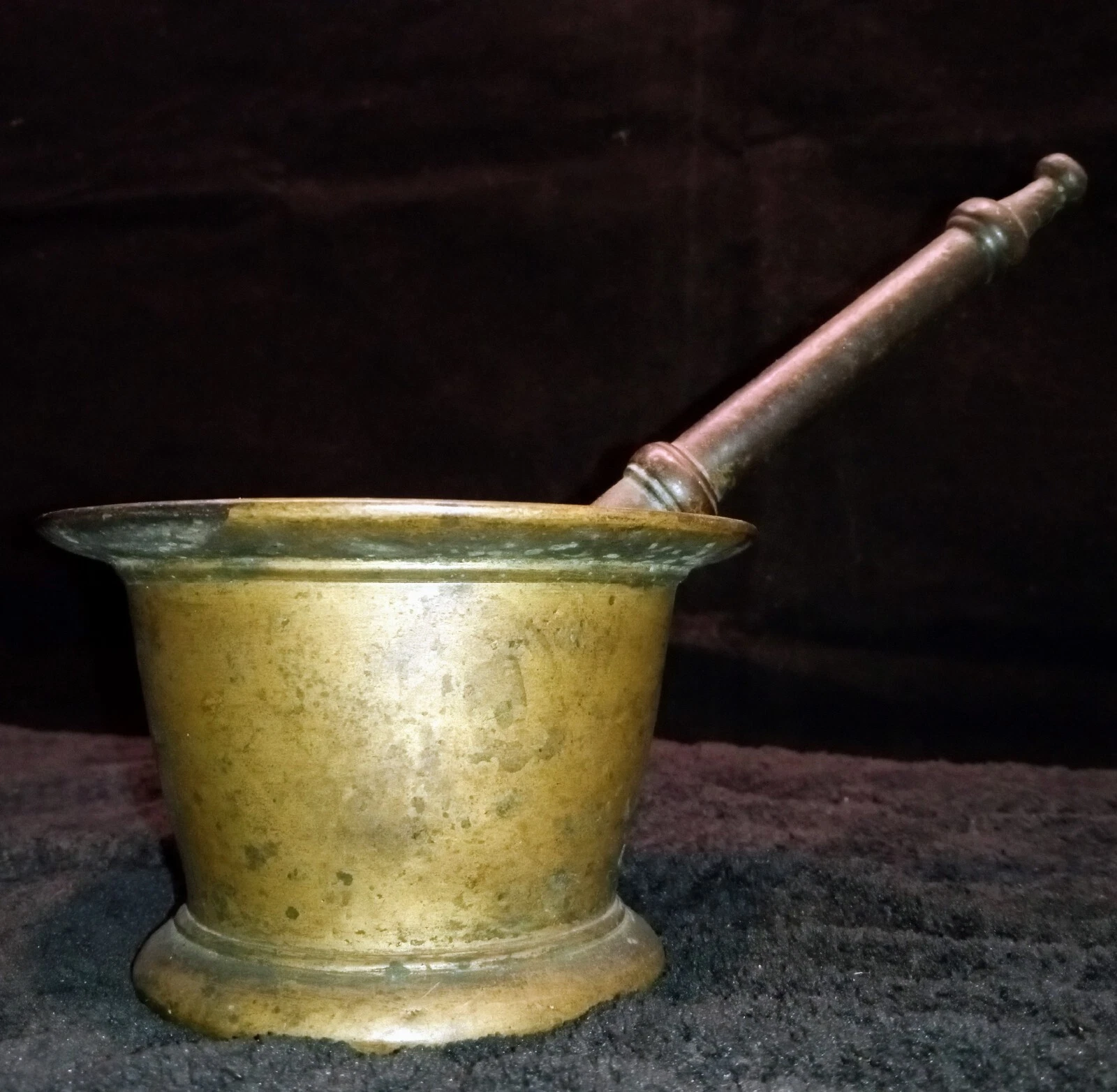 Antique Solid Bronze Mortar & Pestle