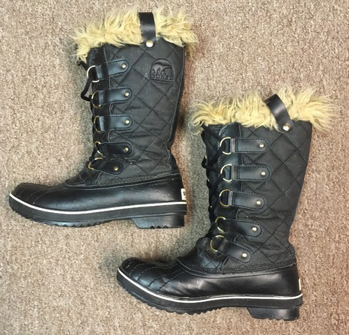 Sorel Joan of Arctic Mid Calf Insulated Waterproof Winter Boots, Black, 6.5 - Picture 2 of 7