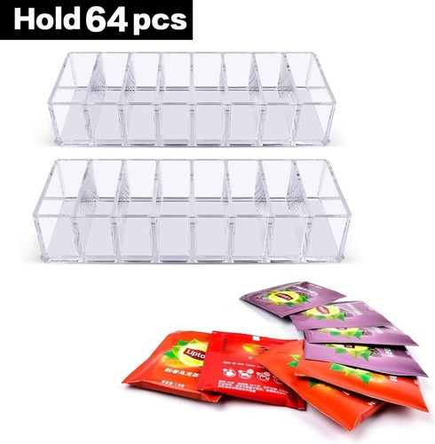 Tea Bag Organizer, Clear Acrylic Tea Bag Holder, Tea Packet Storage for Drawer, - Picture 4 of 7