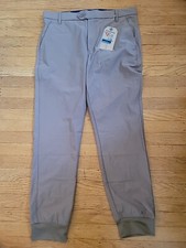 Tailor Vintage Men's 30 32 x29Luxe Performance Tech Pants Olive Canaan Slim Fit