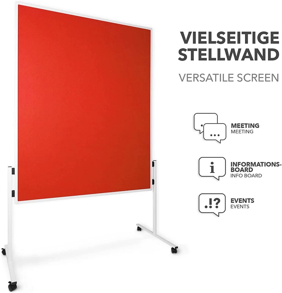 Moderationstafel einteilig & doppelseitig Moderationswand Moderatorentafel Filz - Bild 2 von 4
