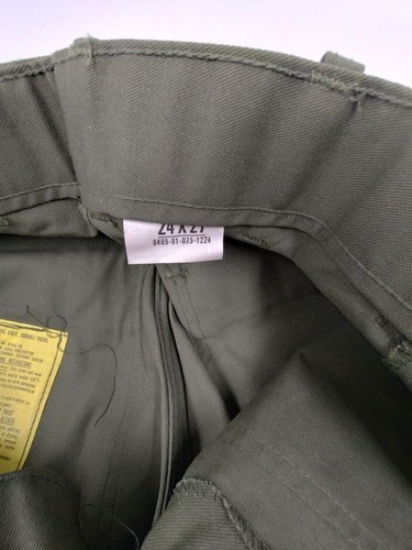 Vintage OG 507 Military Durable Press Utility Trousers/Pants 26x29 NOS Free Ship - Picture 5 of 5