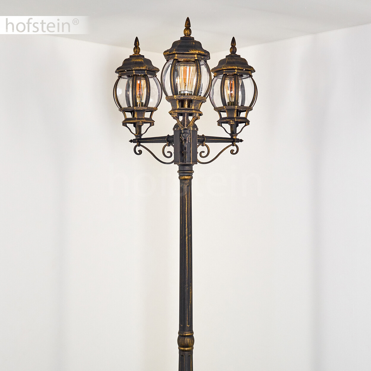 Lampade da giardino lanterna sentieri illuminazione marrone/oro candelabri esterno lampade da terra foto 3