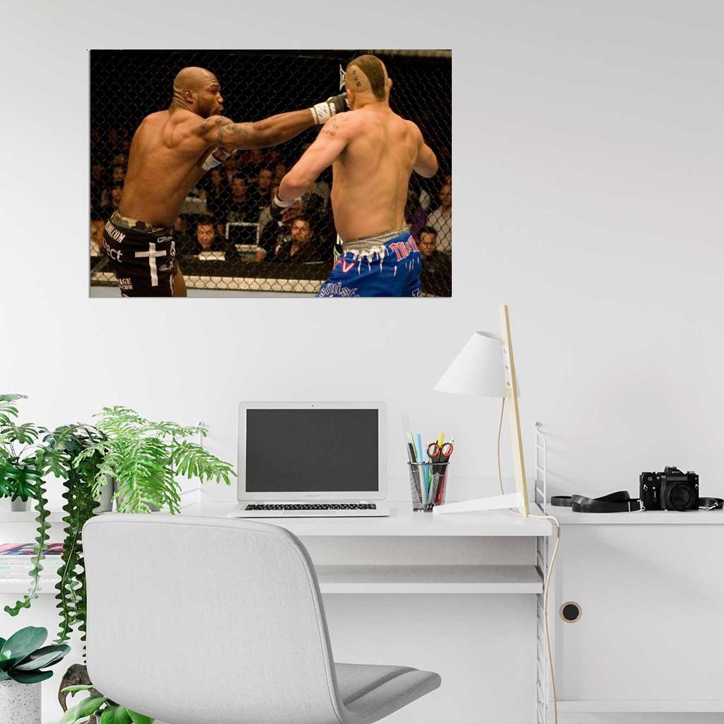 526086 RAMPAGE JACKSON KNOCKOUT CHUCK LIDDELL UFC MMA 16x12 WALL