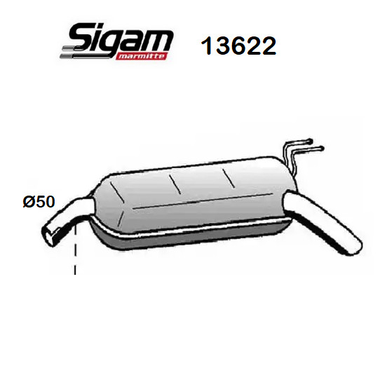 Hinterer SchalldÄMpfer Fiat Brava - Bravo Sigam FüR 46465384-image