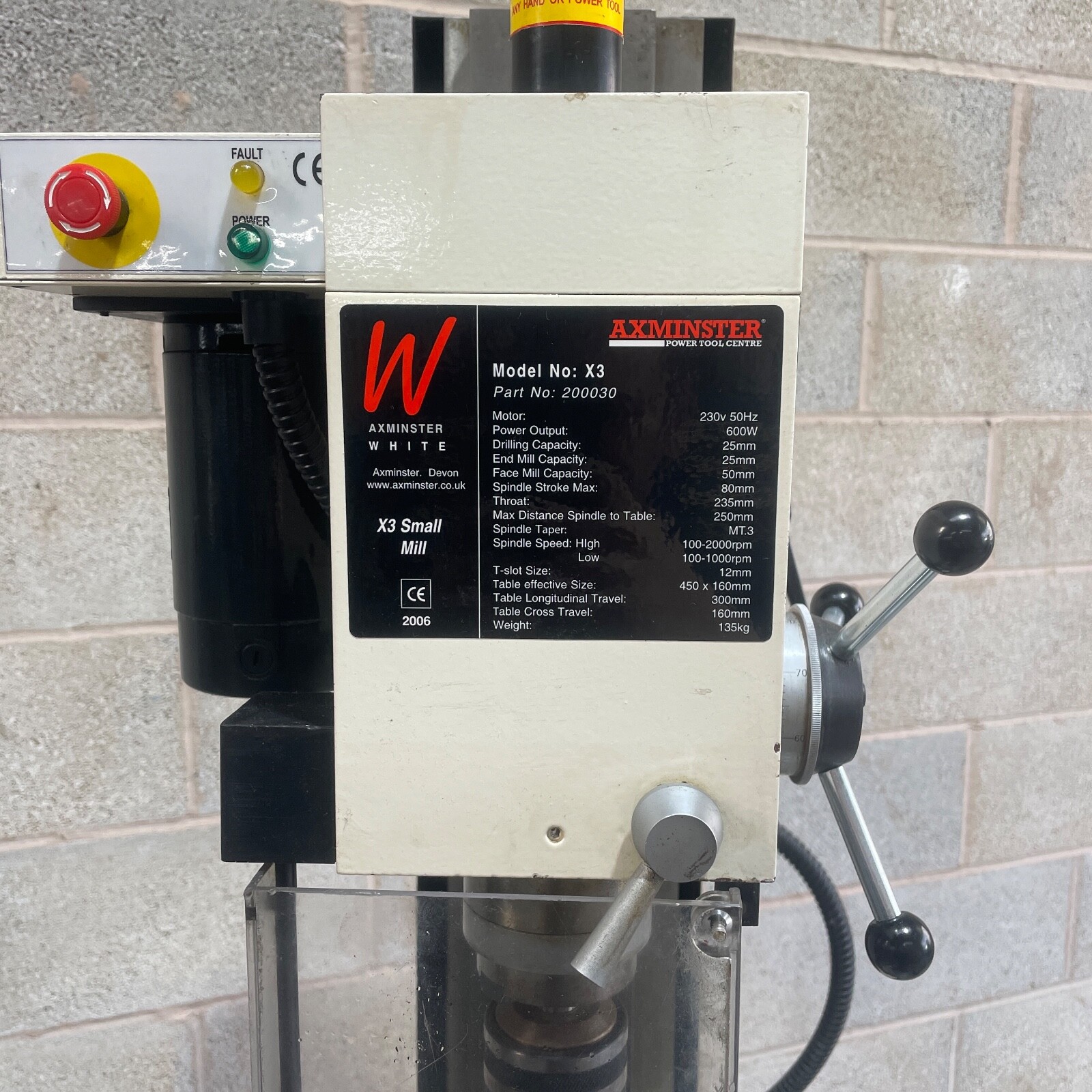 Axminster X3 Milling Machine on Stand 230v eBay