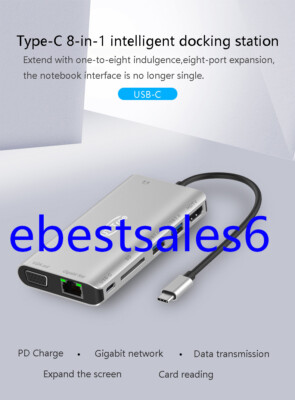 Free Ship OT-9591B Type-C USB-C Multifunctional Multi-function Docking Station