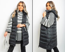 Hooded Longline Quilted Gilet