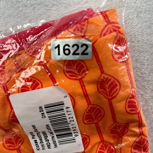 NWT Kickee Pants Bamboo Swaddle Baby Blanket Orange Nectarine Leaf Lattice - Picture 3 of 4