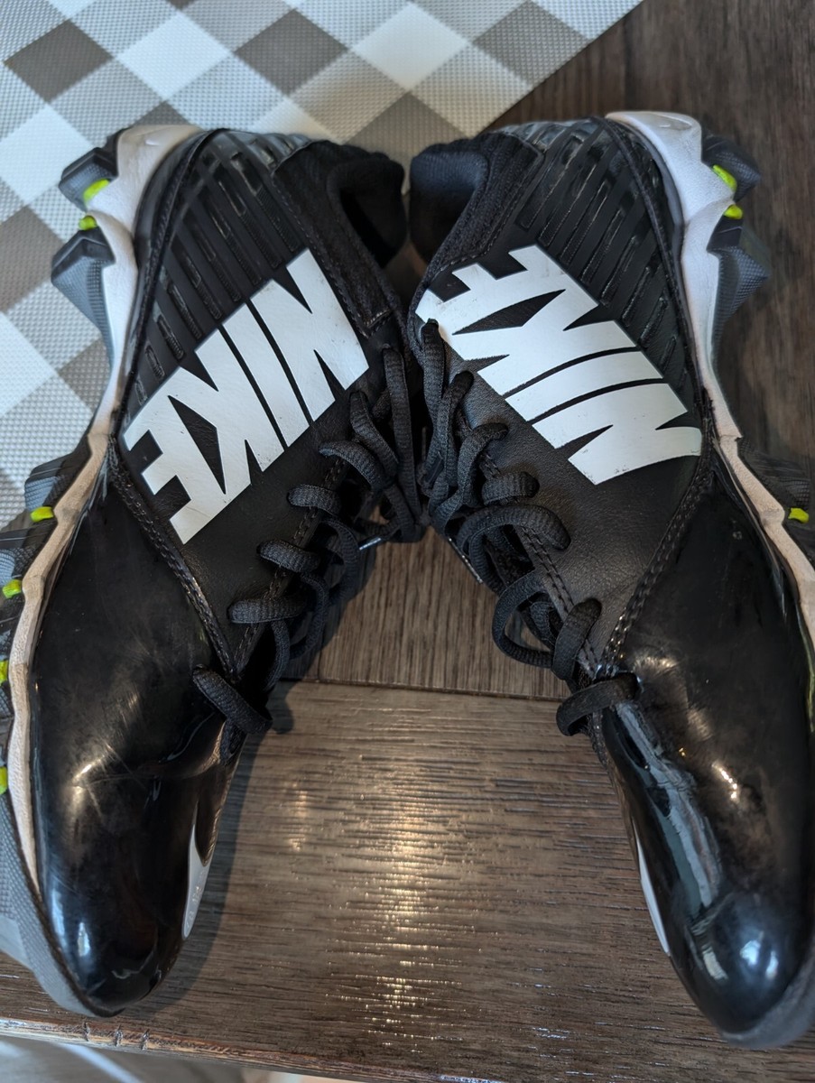 Nike Men Sz 10 Vapor Shark 643162-010 Football Black White  display picture 2