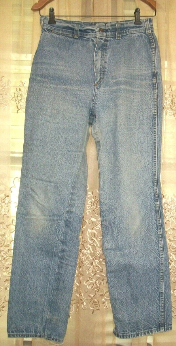 Distressed Cotton Denim Straight Jeans