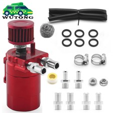 Oil Catch Can Kit Reservoir Baffled Tank with Breather Filter Universal Aluminum