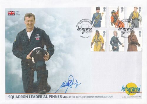 2008 Autographed Editions Signed Sqn Ldr Al Pinner  RAF Uniforms Full Set stamps - Afbeelding 1 van 2