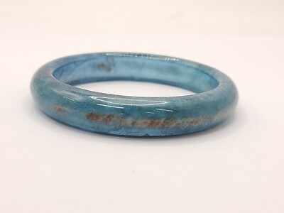 56mm High-grade Deep Sea Blue Aquamarine Bangle Bracelet