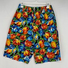 Vintage GAP Womens Size 7/8 Fits Like 2 4 Pleated Shorts Bright Tulip Floral