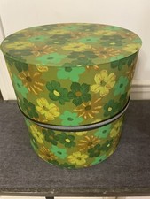 Vintage Groovy Green Wig  Hat Travel Box