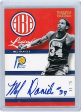 2012-13 Panini National Treasures ABA Legend Autograph 4 Mel Daniels No 53 of 75