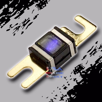 30 AMP 6 pcs GOLD MINI ANL (AFS/MIDI) WAFER FUSES WITH LED LIGHT Car Marine USA