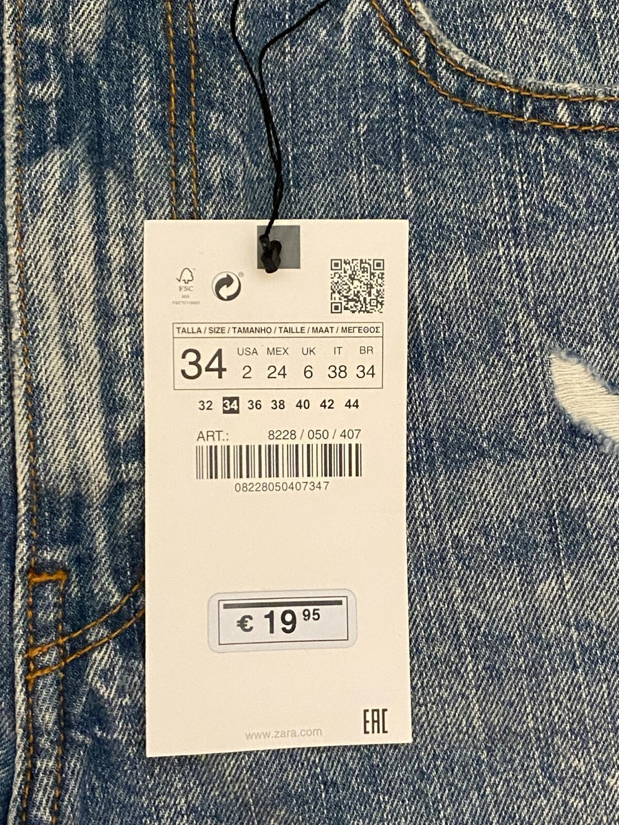 BLUGIRL RA5012MS99E22222 関税送料込 Zara RIPPED DENIM HIGH RISE SHORTS, Blue, US 2 | eBay