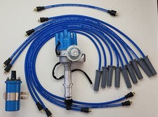 Pontiac 350 400 455 Small Female Cap Hei Distributor 8.5mm Wires Blue Coil