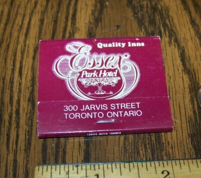 Vintage Matchbook Essex Park Hotel Toronto Ontario EJ's Dining Room & Lounge