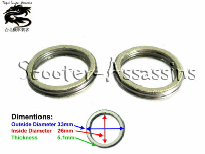 2x EXHAUST GASKET for YAMAHA Neo's 50, BW's 50, Jog 50 , EW YH VINO YE CW 50