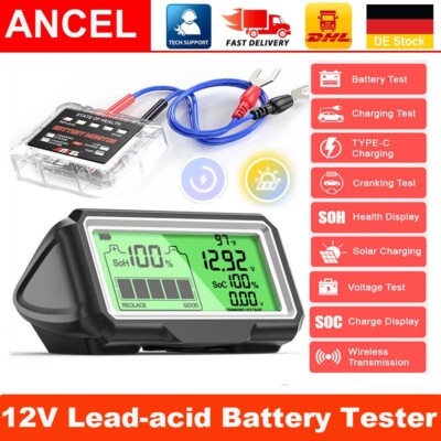 NEW 12V Batterietester LED Monitor Batterie Voltage Charging Cranking Analyzer