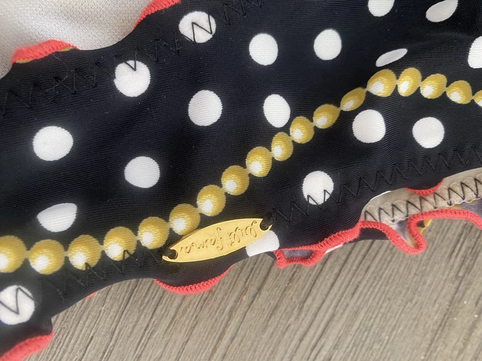 Luli Fama Club Tropicana Butterfly Ruched Back Bottom XL Bikini Multicolor - Image 3 of 3