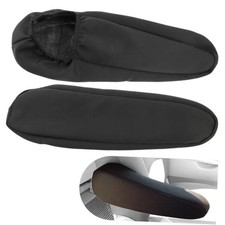 2 Pcs Seat Armrest Covers Soft Elastic Cloth Fabric Car Front Armrest